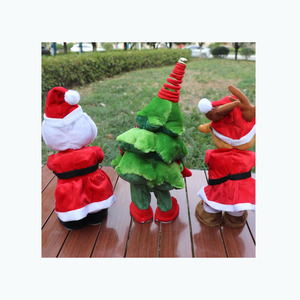 Hot Sale <b>Singing</b> and Dancing Recorded Stress Relief Christmas Tree Old Man Elk Doll Electric Stuffed <b>Toy</b> Christmas Gift - Product Image 1