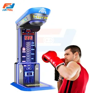 Sikke işletilen oyun sokak eğlence parkı elektronik çekiç boks makinesi Arcade boks yumruk makinesi fiyat satılık