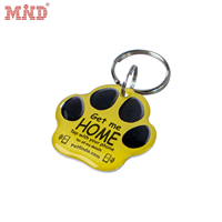Anpassbarer Logo QR-Code und URL-Programmierbarer Epoxid-NFC-Haustier-ID-Halsbandanhänger für Hunde/Katzenortung
