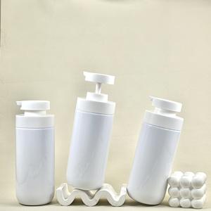 Flacon pompe plat à épaules pour lotion, shampoing, après-shampoing, <span class=keywords><strong>gel</strong></span> <span class=keywords><strong>douche</strong></span>, rechargeable en plastique, 500 ml, PET, pour fabricants et fournisseurs - Product Image 3