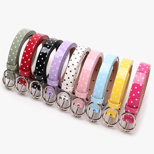 Cinturón para Mujer Estilo Y2K, Cinturones Vintage con Diseño de Puntos, Cuero Sintético PU, Hebilla Plateada, Multicolor, Moderno, Decorativo - Product Image 1