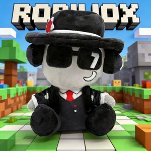 Peluche Roblox 21 cm, poupée en peluche douce avec chapeau et lunettes de soleil pour enfants et collectionneurs - Product Image 1