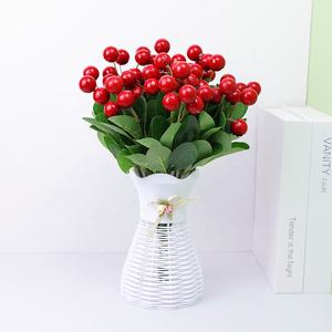 Fruit de noël rouge jaune r fruit sauvage rouge baies fleur de myrtille - Product Image 4