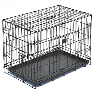 Fabrika toptan ağır özelleştirilmiş Metal Pet kafesleri büyük köpek kulübesi köpek sandık katlanabilir darbe sandık lüks köpek yatağı - Product Image 2