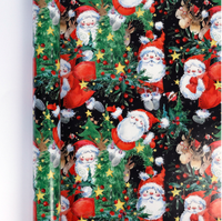 Ensemble d'emballages cadeaux de Noël Père Noël, motif renne vintage, papier recyclable, tailles personnalisables - Collection complète pour les fêtes