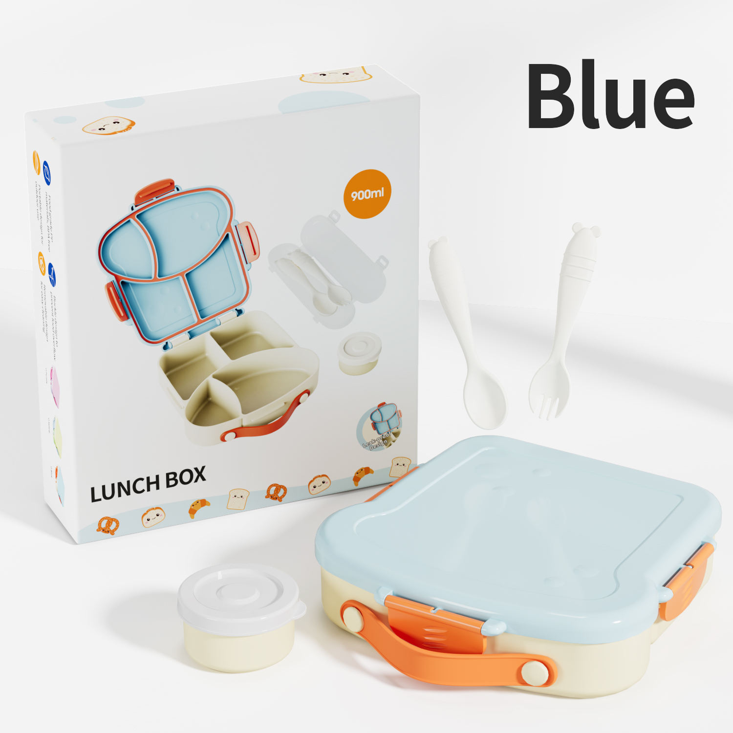 Boîte en papier bleu ciel