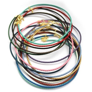 Collier en Cordon <span class=keywords><strong>de</strong></span> Cuir Tressé 3mm HP0278 avec Fermoir en Or 18K, Cordon <span class=keywords><strong>de</strong></span> Bijoux en Cuir Véritable pour DIY, Vente en Gros - Product Image 1