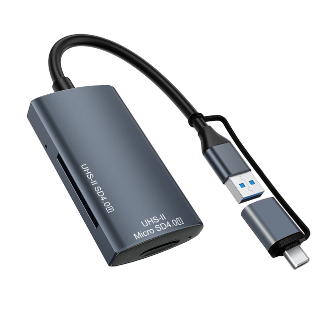 USB C SD 4.0 Card Reader UHS-II Memory Card Reader Fast for SD Mi Cro SD SDXC SDHC UHS-II & UHS-I Cards