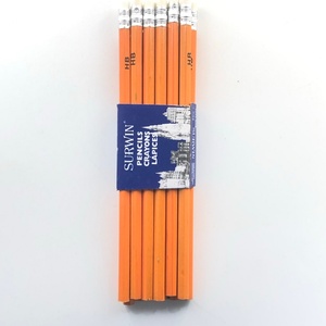Crayon HB en bois jaune en gros avec gomme intégrée, qualité supérieure, 7 pouces, personnalisable avec logo pour étudiants - Product Image 2