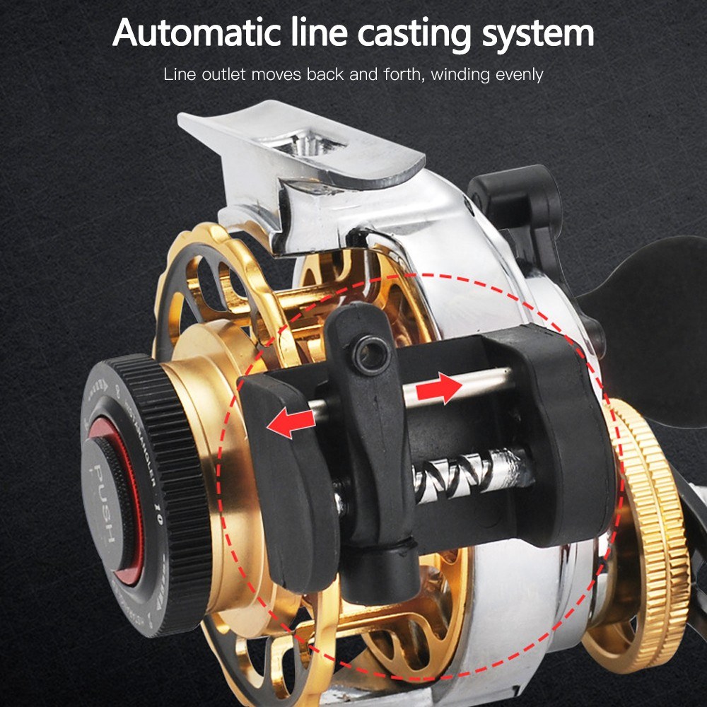 automatic line reel fish Automatic Wire Spread 10+1 BB Fly Fishing Reel for Raft Ice Fishing