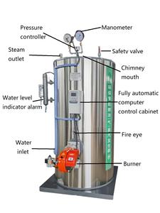 Yg ls צינור אש אנכי 0.5 טון דיזל שמן גז קיטור דוד דוד דוד בוילר אוטומטי תעשייתי חימום ביומסה משמש מים חמים - Product Image 2