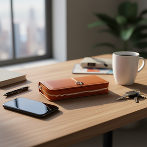 Cartera Larga de Cuero PU a la Moda para Mujer, con Botón, Gran Capacidad para Tarjetas, Efectivo y Monedas, Diseño Personalizable, Poliéster con Estampado de Frutas, Noor R - Product Image 2