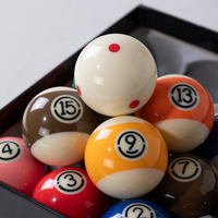 STELLARWAY Ensemble de 16 boules de billard personnalisées en cristal noir, boules de billard standard en résine de 57,2 mm, boules de billard de haute qualité
