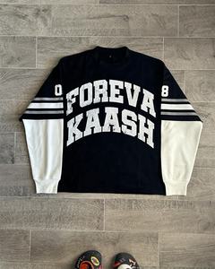 Haute qualité lourd deux pièces hommes sweats à capuche sweat impression personnalisée Logo en gros Hip Hop chemise à manches longues t-shirts connectés - Product Image 2