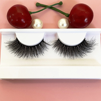 Extensions de cils en faux vison super volumineux, courbure D, naturels, en bande, avec logo personnalisé, vente en gros, marque privée, en vrac