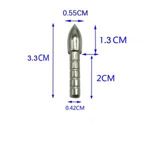 65 ~ 70GR Cut-Off/Break-Off Stalen Pijlpunten Bullet Tips 4.2Mm * 5.5Mm * 3.3Cm - Product Image 3