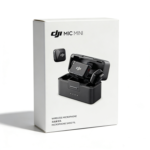 D J Mic Mini (1 TX + 1 RX) Wireless Lavalier Microphone for IPhone/Camera/Android Ultralight, Detail-Rich Audio Noise Cancelling