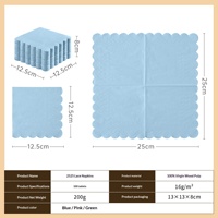 Serviette de table carrée simple en dentelle personnalisable, colorée, pour mariage, fête, hôtel, décoration de table – Produit transfrontalier très demandé