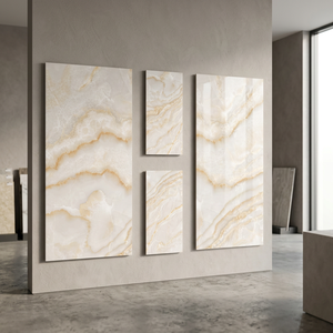 Vistaar White Polished Ceramic Porcelain Tiles 24x48 Inch Modern Floor Wall Collection - Product Image 4