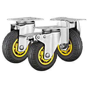 <span class=keywords><strong>Ruote</strong></span> Industriali in Acciaio Inox da 3 4 5 Pollici con Nucleo in PP e Gomma Piena <span class=keywords><strong>per</strong></span> <span class=keywords><strong>Carrelli</strong></span> Manuali - Product Image 1