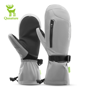 Qunature sport hiver ski neige gants écran personnalisé tactile Snowboard imperméable respirant Ski mitaines sans doigts - Product Image 1