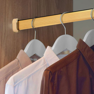 Aluminum Alloy Wardrobe <b>Clothes</b> Rod Wall Mount Non Detachable Oxidation Surface Treatment For Furniture Cabinets - Product Image 1