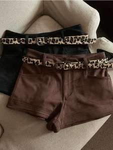 กางเกงลำลองผ้ายืดเอวสูงของผู้หญิงกางเกงขาสั้นขากางเกงขาตรงระบายอากาศได้ดีทันสมัยทรงสลิมเทรนด์ใหม่อเนกประสงค์ - Product Image 3