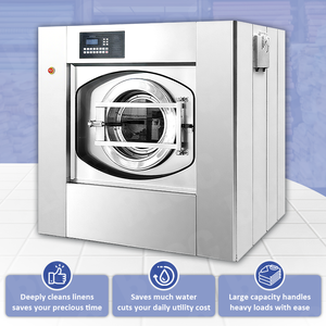 Équipement <span class=keywords><strong>de</strong></span> lavage <span class=keywords><strong>de</strong></span> linge 100 kg, Lave-linge commercial 50 kg, Laveuse professionnelle automatique, <span class=keywords><strong>Prix</strong></span> pour les entreprises, les hôtels, les hôpitaux - Product Image 3