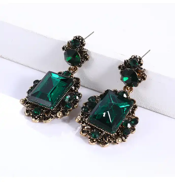 Green Drop Earrings Zirconia | Zirconia Green Red Earrings | Green Cubic Drop  Earrings - Dangle Earrings - Aliexpress