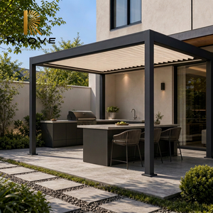 Pérgola Motorizada de Aluminio con Rejillas Ajustables RKOVE RK-C3 Serie C para Cocina Exterior y Patio - Product Image 1