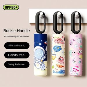 Paraguas Infantil 6K de Doble Uso con Diseño de Dibujos Animados y Banda de Seguridad Redondeada para Niños y Niñas de Primaria - Product Image 1