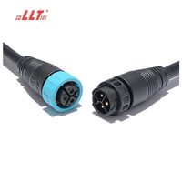 LLT M19 600V 20A 2 3 4 Pin Quick Lock Plastic Outdoor Power Wire Waterproof Cable Connector