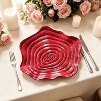 Assiettes de présentation spirales personnalisables de style américain avec finition brillante pour les fêtes de fin d'année et les mariages, colorées