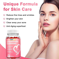 Gummies au collagène et au glutathion Herborigen OEM avec biotine, enrichies en suppléments essentiels de beauté pour la peau, les cheveux et le soutien articulaire
