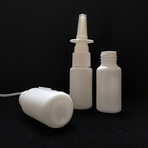 Botella pulverizadora de niebla fina nasal vacía de 20 ml, de plástico HDPE blanco 18/410, reutilizable, con tapas blancas - Product Image 4