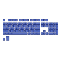 Keycaps gaming custom Royal Kludge TKL 104 dengan lampu latar laser, profil Cherry, warna teal biru muda, doubleshot, dan profil DSA/PTB.