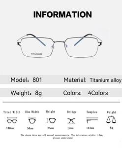 Unisex High Quality Round Retro Style Full-Rim Lightweight Titanium Spectacle Frame <strong>4</strong> Colors for Youth <strong>Reading</strong> <strong>Glasses</strong> - Product Image 2