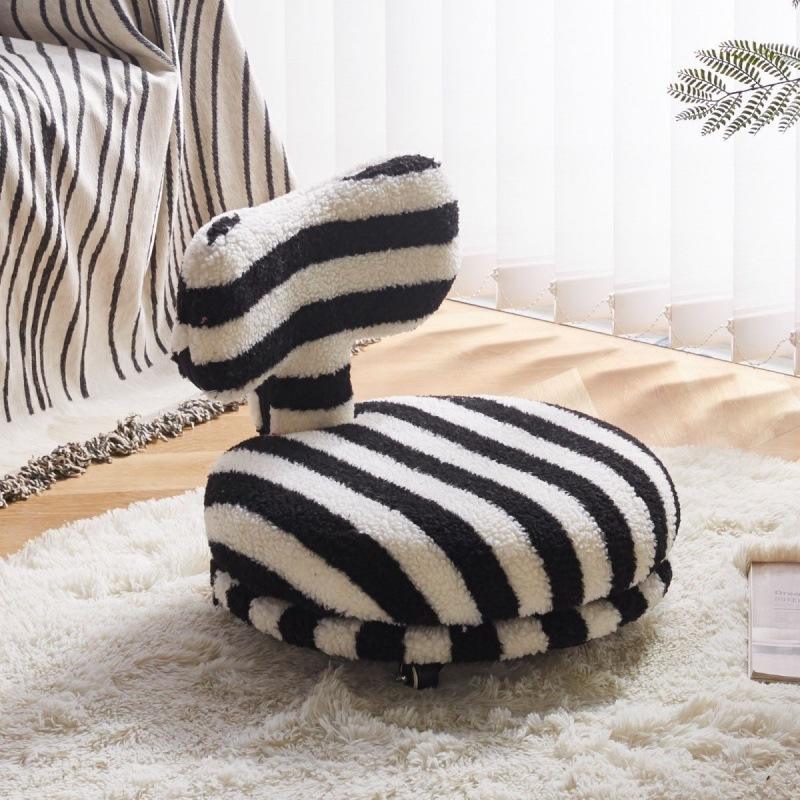 [Canapé rayé très vendu] Noir 40x40 avec roulettes