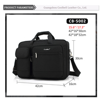 CoolBELL Sac à main professionnel transfrontalier pour hommes, étanche et résistant à l'usure, sacoche d'ordinateur portable à bandoulière 15 pouces