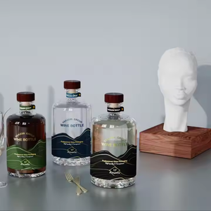 Tùy Chỉnh Thiết Kế Mới 375Ml 500Ml 700Ml <span class=keywords><strong>750Ml</strong></span> Rượu <span class=keywords><strong>Vodka</strong></span> Rượu Gin Rum Tequila Whiskey Rượu Tinh Thần Chai Thủy Tinh Với Nút Chai - Product Image 3