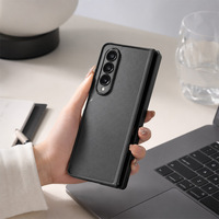 Étui de protection pliable de haute qualité pour Z Fold 7, coque double couche antichoc épaisse avec décor en cuir concave, en PC premium