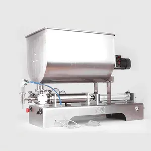 Horizontal Paste Liquid Filling Machine Honey Cream Emulsion Mixing Type Stainless Steel Single Head Filling Machine