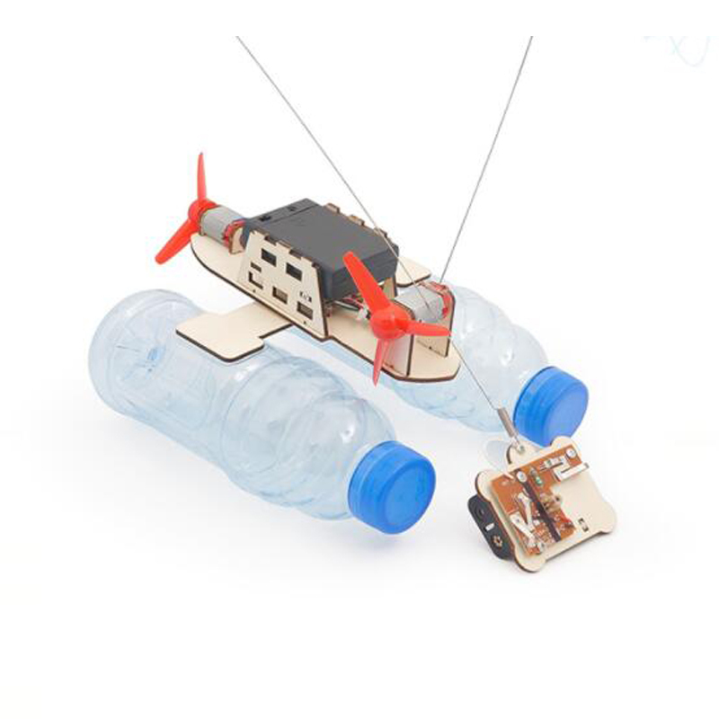 Kit Bateau Télécommandé à Monter Soi-Même – Double Moteur Métal – Hélice – Bricolage RC – Vaguelly