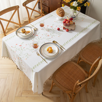 Nappe brodée nordique WML100 à motif floral végétal, design personnalisé, haute qualité, anti-poussière