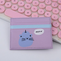 Dompet Kartu Kulit PU Multi-Warna Grosir Kapasitas Besar Poliester Dompet Kartu Kartun Personalisasi Tempat Kartu Multi-Kartu