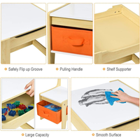 Bureau de maternelle pour tout-petits avec tableau noir meubles de garderie en bois table d'étude préscolaire et ensemble de chaises conception de salle de classe de pépinière