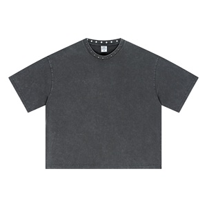 Camiseta de Manga Corta de Color Sólido Personalizada de Alta Calidad para Hombre, 100% Algodón, Básica, Informal, Transpirable, Ligera, para Uso Diario en Verano, 220g - Product Image 2