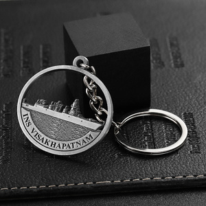 Nouveau porte-clés en argent Antique personnalisé 3D estampage Logo Souvenir porte-clés Visakhapatnam bâtiment maison forme porte-clés pour cadeaux - Product Image 6