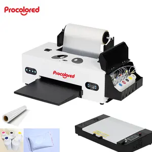 DTF Printer 33cm L1800 Printer Inkjet Transfer panas Digital sublimasi Set lengkap mesin cetak kaus