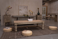 Table basse en bois massif de bouleau de style plage européen, reproduction de meubles classiques français, design antique, durable